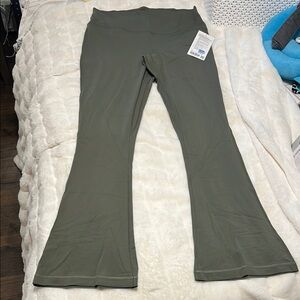 lululemon athletica Olive Green Mini Flare Leggings 14